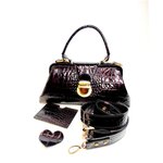 L.Terenty / Саквояж Baguette 23, натуральная кожа, винтаж, женская сумка, сумка на ремне, ручная работа - изображение