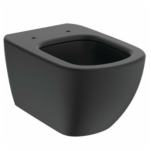 Чаша подвесного унитаза Ideal Standard Silk Black TESI AquaBlade T0079V3 черный сиденье для унитаза ideal standard connect air e036601 белое с микролифтом
