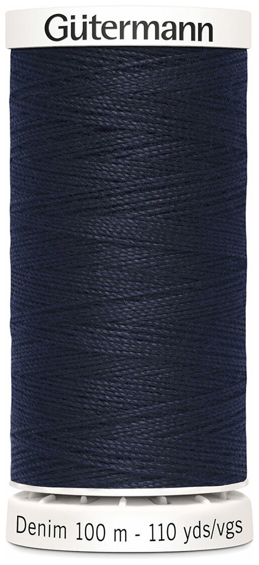Нить для джинсовой ткани Gutermann DENIM, 100м, 6950 (темно-синий)