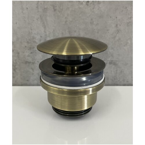 Донный клапан для раковины без перелива цвет бронзовый.