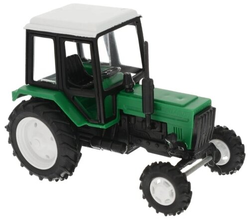 Коллекционная модель, Трактор, зеленый, машинка детская, игрушки для мальчиков, в подарок, масштаб 1/43, размер - 10 х 5 х 6,5 см