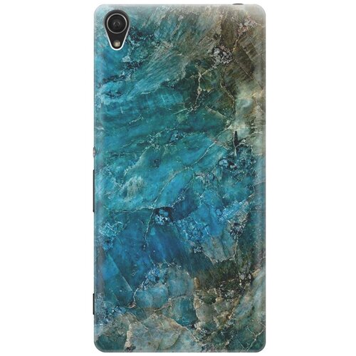 фото Re:pa накладка transparent для sony xperia z3 с принтом "темно-синий мрамор"