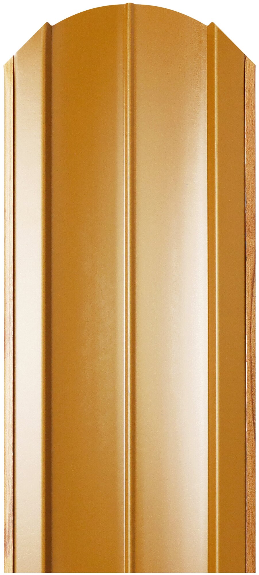 Евроштакетник Line металлический/ заборы/ 0.45 толщина,односторонний цвет орех (LOG). Забор 10 шт. 0,5м - фотография № 3