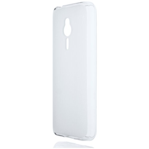 Силиконовый матовый полупрозрачный чехол для Nokia 230 белый