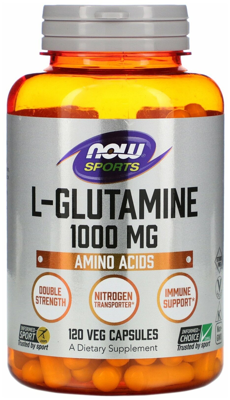 L-Glutamine NOW Foods, L-Глутамин 1000 мг - 120 капсул