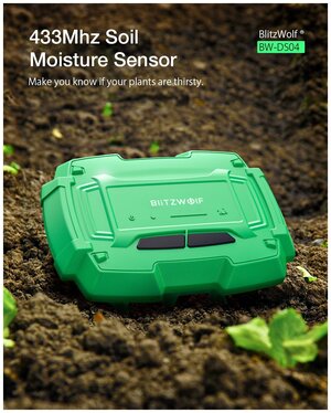 Датчик влажности почвы BlitzWolf BW-DS04 433Mhz Soil Moisture Sensor Green