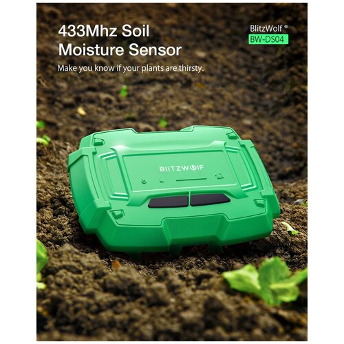 Датчик влажности почвы BlitzWolf BW-DS04 433Mhz Soil Moisture Sensor Green