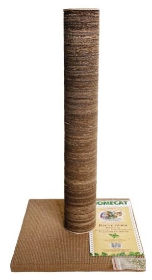 HOMECAT 29х29х54 см когтеточка столбик с кошачьей мятой гофрокартон - фотография № 1