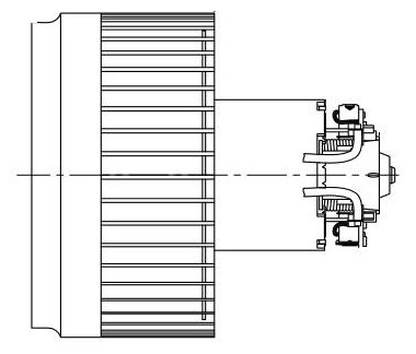 LUZAR LFH1093 Э/вентилятор отоп. для а/м Volvo XC90 (02-)/S60 (00-)/S80 (98-) (LFh 1093)