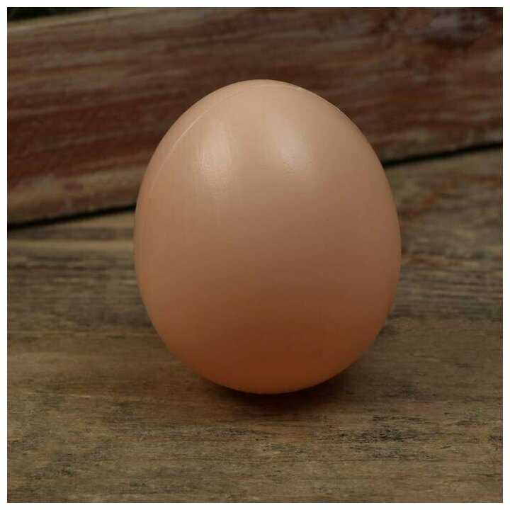 Яйцо искусственное подкладное, для кур, 1 шт., коричневое - фотография № 2