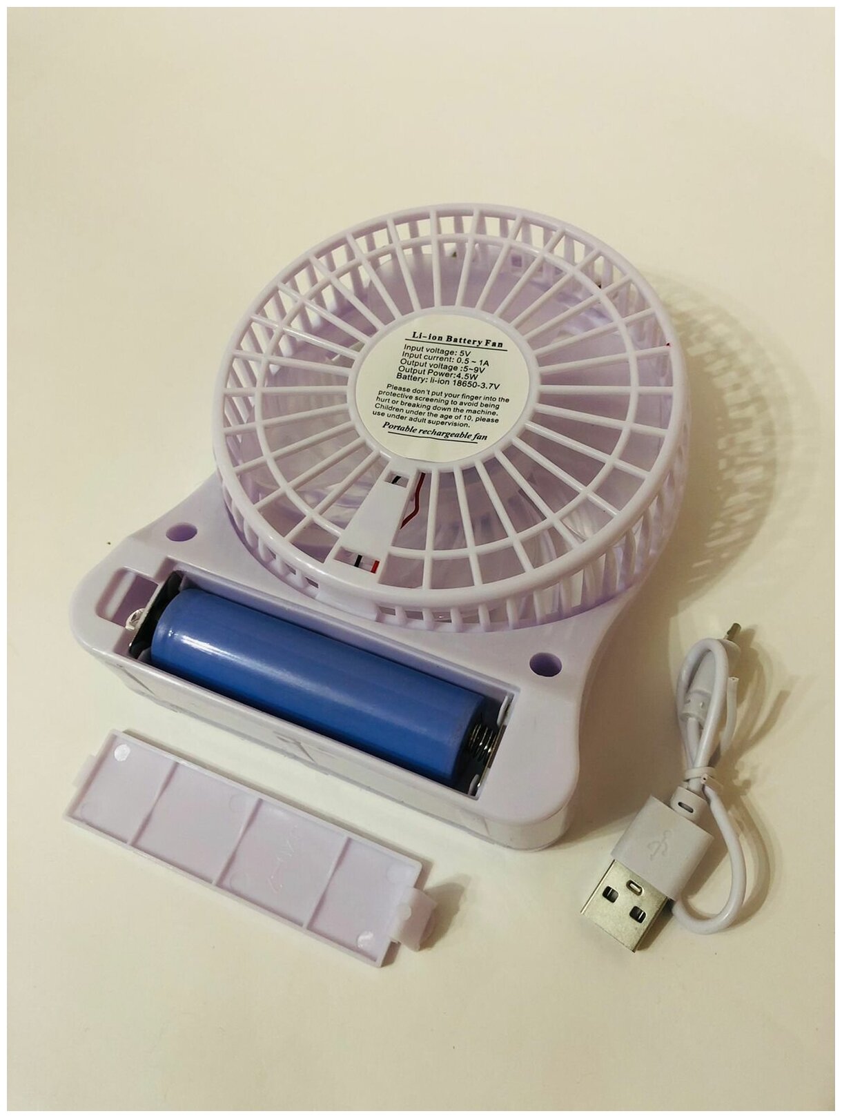 Настольный мини вентилятор MINI FAN с фонариком - фотография № 6