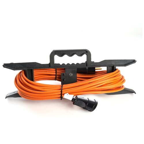 Удлинитель-шнур STEKKER на рамке 1-местный б/з 2*0,75 10м оранжевый (Атлант 40186) HM02-02-10, 39490