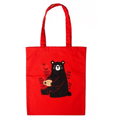 фото Сумка-шоппер / холщовая сумка-шоппер / тканевая сумка-шоппер черная с принтом города адель