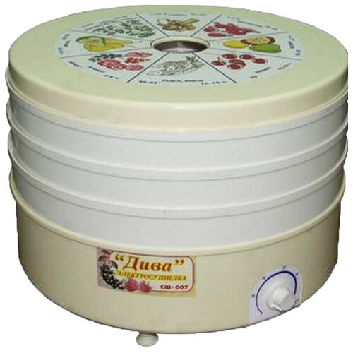Сушка для фруктов и овощей ротор Дива СШ-007-01 3 поддона 375400₽