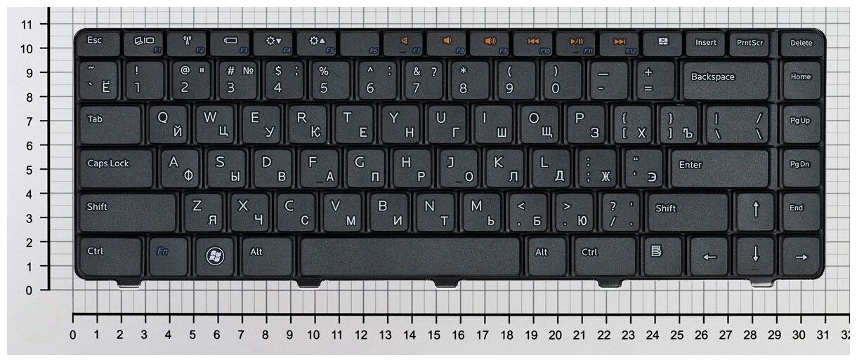 Клавиатура для ноутбука Dell Inspiron N4010 русская черная