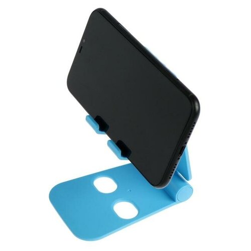 фото Подставка для телефона, регулируемая высота, силиконовые вставки, синяя мятая упаковка 5114266 сима-ленд
