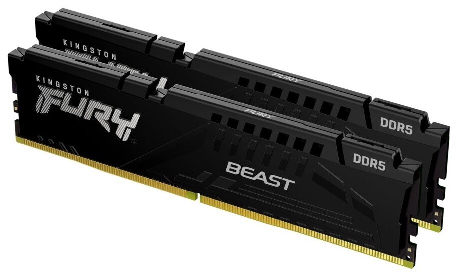 Модуль памяти Kingston Fury Beast DDR5 DIMM 5200Mhz PC-41600 CL40 - 32Gb Kit (2x16Gb) KF552C40BBK2-32