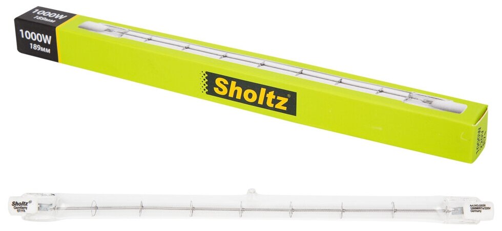 Комплект из 3 галогенных ламп Sholtz R7s 1000Вт J189мм 220В (Шольц) HOJ2026T