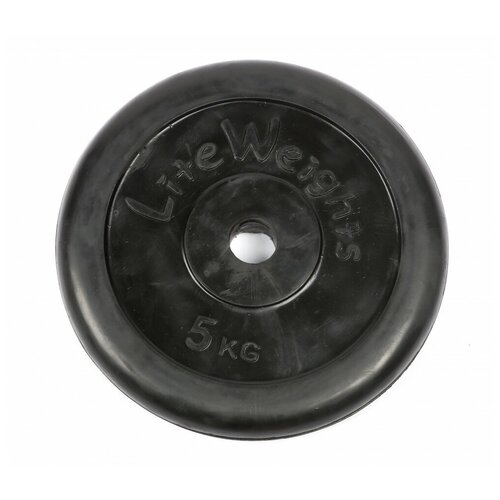 Диск обрезиненный Lite Weights 2475LW 26мм 5кг, черный