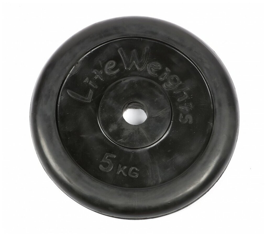 Lite Weights Диск обрезиненный2475LW 26мм 5кг, черный