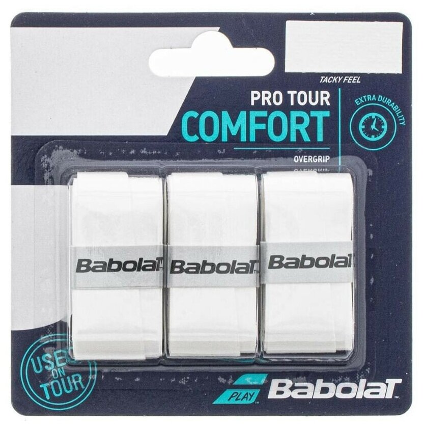 Обмотка для ручки ракетки Babolat Overgrip Pro Tour x3 White 653037-101