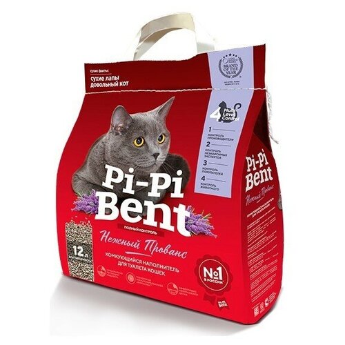 Pi-Pi-Bent Комкующийся наполнитель Нежный Прованс (пакет) 5 кг 35578 (2 шт)