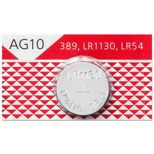 Батарейка AG10 (LR54, LR1130, 389) 1.5V SmartBuy Blister, 1 шт. батарейка lr1130 minamoto ag10 lr1130 10bl 10 штук