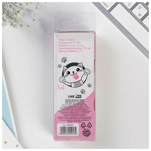 Наушники проводные в коробке Пой громче всех вакуумные белые 35900₽