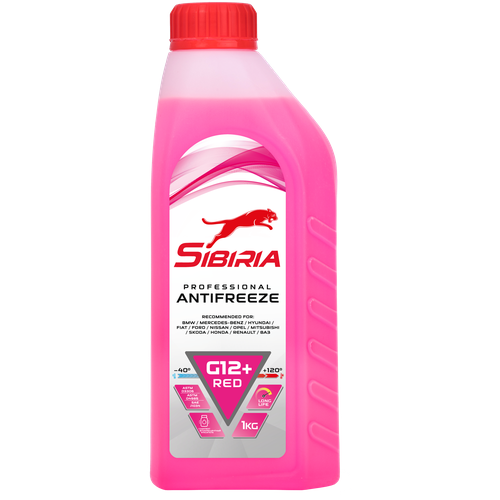 Антифриз SIBIRIA ANTIFREEZE G12+ (-40) красный 1 кг