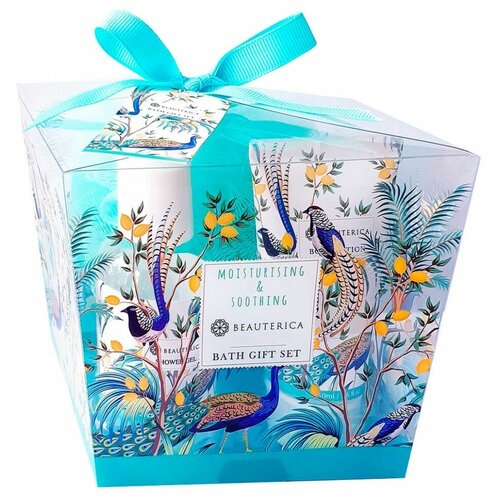 Подарочный набор 13 Beauterica гель для душа 100 мл лосьон для тела 50 мл синтетическая мочалка 873₽
