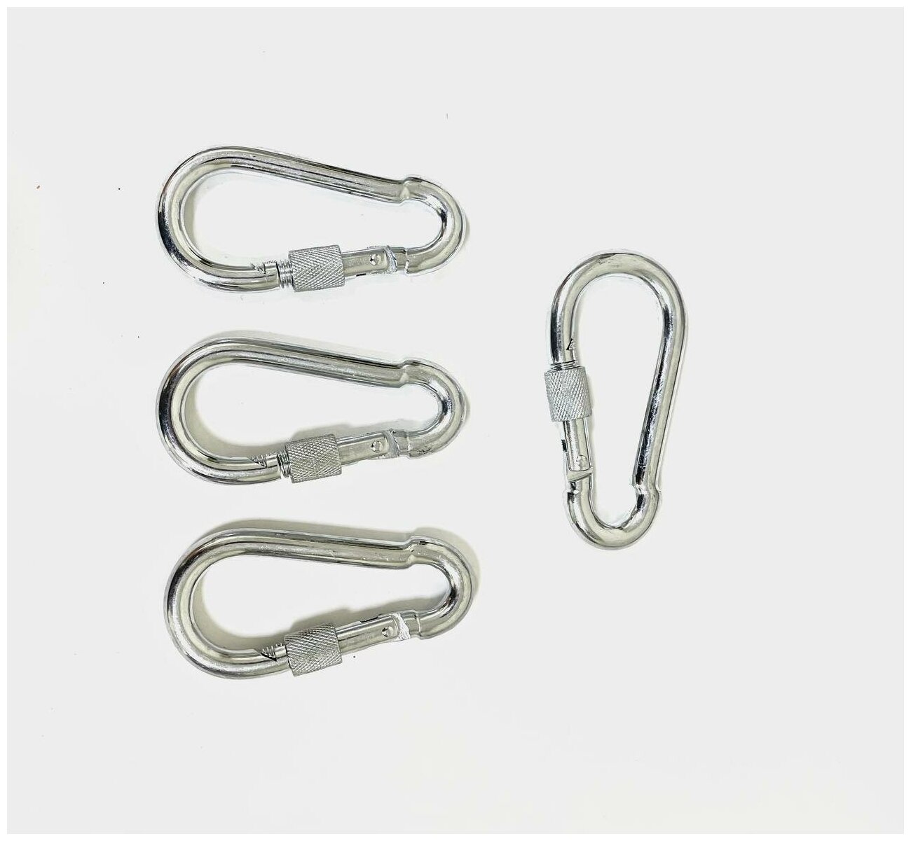 Карабин с фиксатором 6х60 цинк (10шт)