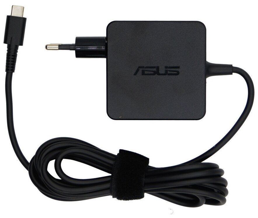 Зарядное устройство (блок питания) для ноутбука Asus 5В 9В 15В 3А 20В 2.25А 45Вт разъем Type-C (ADP-45EW A) квадратный корпус ORG
