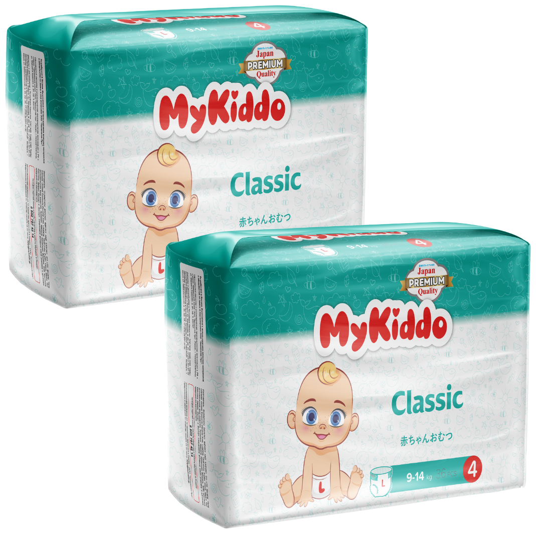 Подгузники трусики детские с индикатором влаги Classic Diapers L (9-14) 72 шт (2 уп х 36 шт)