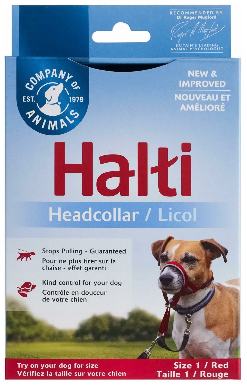 Недоуздок для собак Company of Animals "HALTI Headcollar", Size 1, красный, 31-40см (Великобритания)