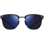 Титановые солнцезащитные очки GRESSO San Marco - круглые / синие - изображение