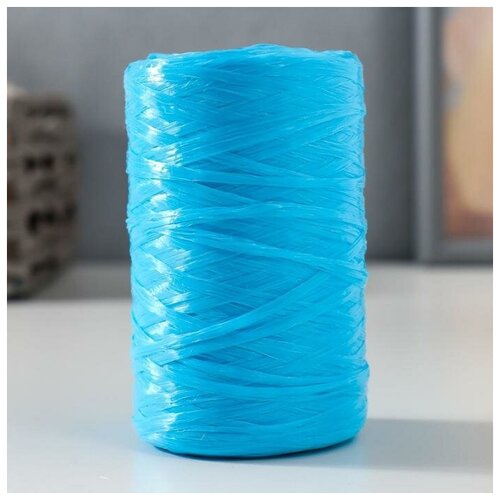 Пряжа Для вязания мочалок 100 полипропилен 400м100гр голубой В упаковке 5 592₽