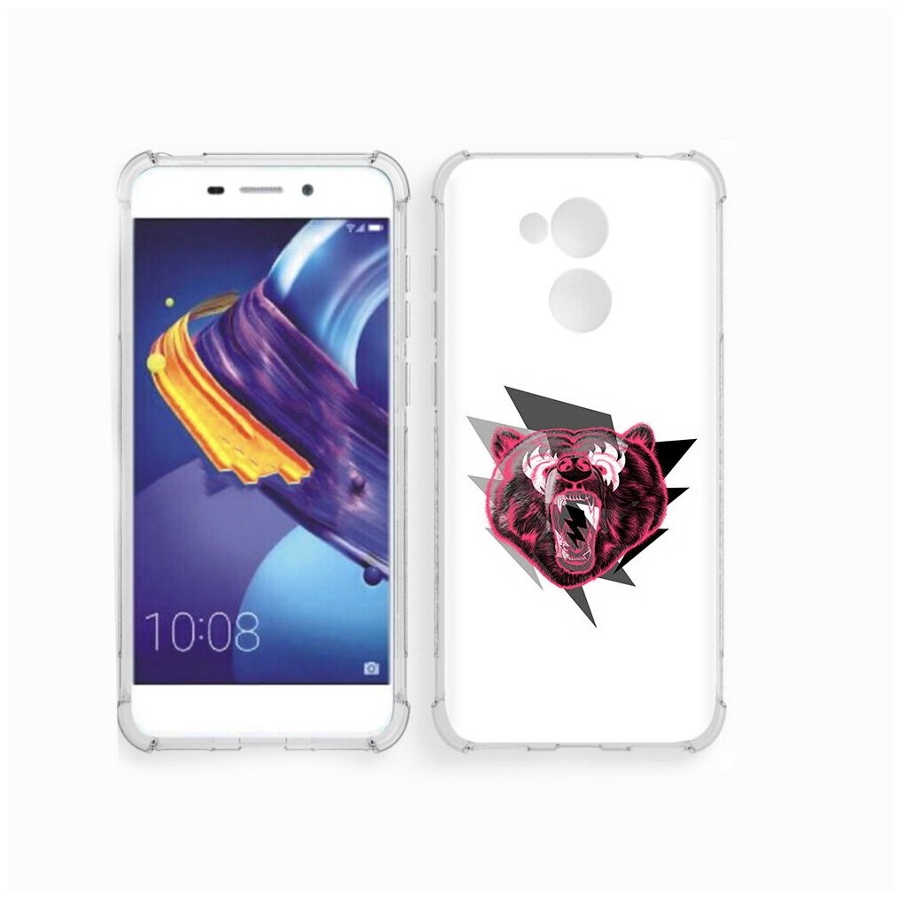 Чехол задняя-панель-накладка-бампер MyPads грозовой медведь для Huawei Honor 6C Pro/Huawei Honor V9 Play противоударный