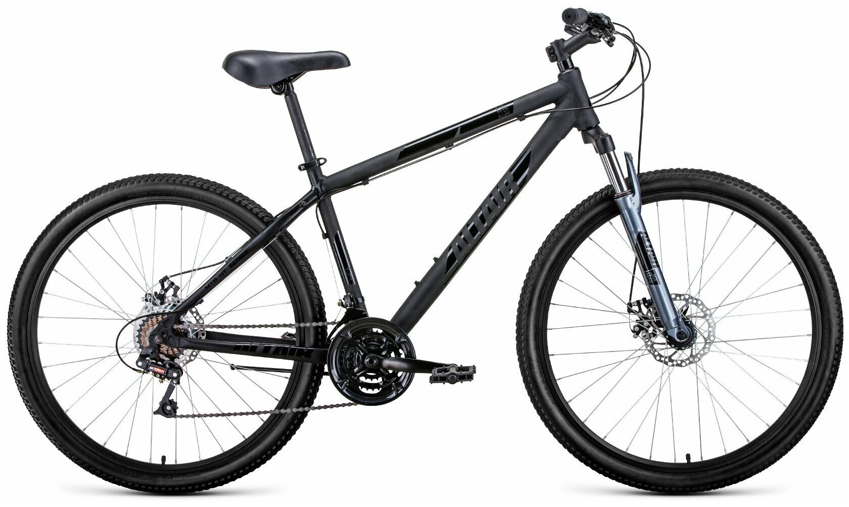 Велосипед AL 27,5 D (27,5" 21 ск. рост 19") 2020-2021, черный/серебристый, RBKT1M37G011