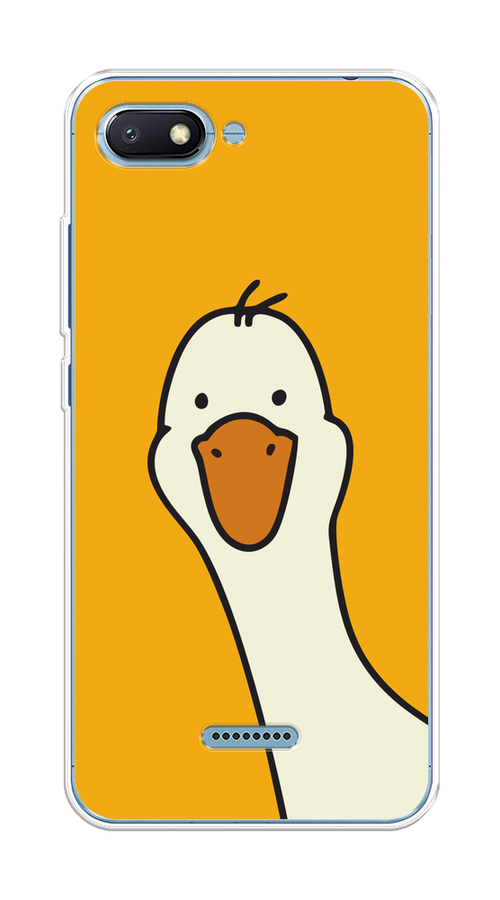 Силиконовый чехол "Утка на желтом фоне" на Xiaomi Redmi 6A / Сяоми Редми 6А