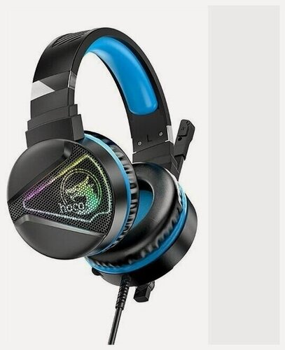 Изображение товара Наушники проводные накладные игровые Hoco Drift Gaming черные с синим