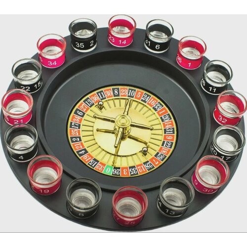 Настольная игра Drinking Roulette Set с рюмками для взрослых настольная игра пьяная рулетка
