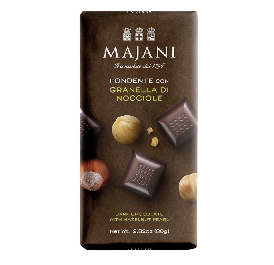 Шоколад темный Majani с фундуком 100г, Италия