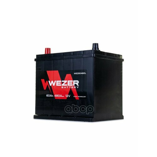 Wez60480l_аккумуляторная Батарея! 60Ah 480A Jis +Слева 230/179/225 WEZER арт. WEZ60480L