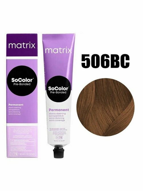 MATRIX SoColor 506BC Тёмный блондин коричнево-медный 90 мл