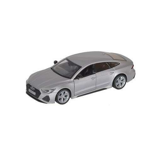 Модель машины AUDI RS7 1/32 (14см) свето-звуковые эффекты, инерция, серый, 1 шт. машина металлическая lada 1 24 инерция цвет серый открываются двери капот и багажник световые и звуковые эффекты