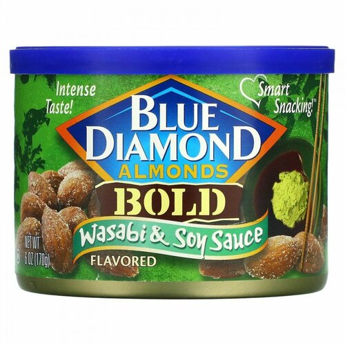 Blue Diamond, Миндаль, жирный, васаби и соевый соус, 170 г (6 унций)
