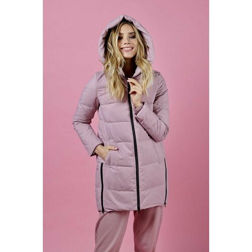 фото  куртка зимняя, силуэт прямой, размер 2xl, розовый piccante style
