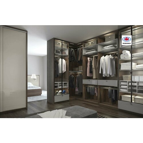 Встроенная гардеробная со шкафом-купе в комнату