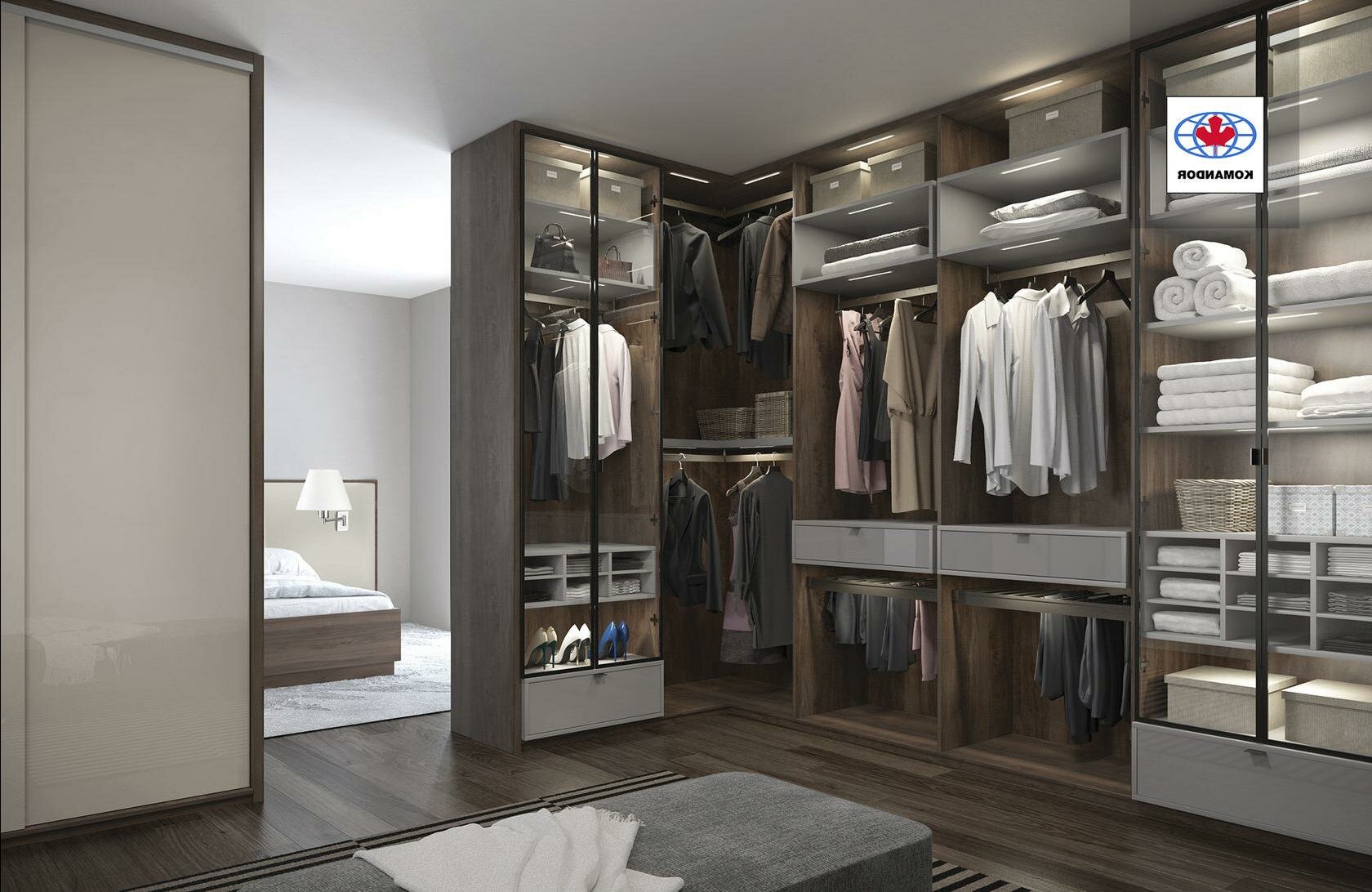 Встроенная гардеробная со шкафом-купе в комнату