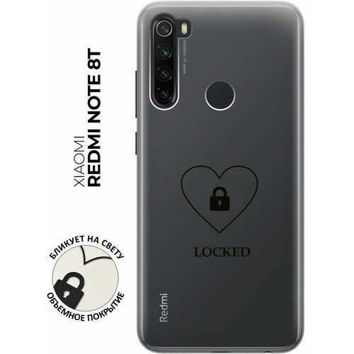 Силиконовый чехол с принтом Locked для Xiaomi Redmi Note 8T / Сяоми Редми Ноут 8Т силиконовый чехол с принтом unicorns and candies для xiaomi redmi note 8t сяоми редми ноут 8т